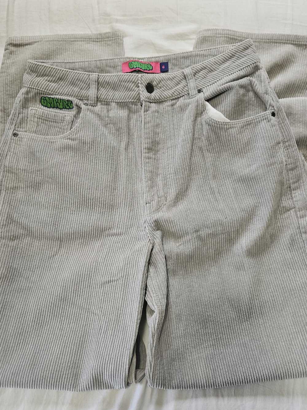 Empyre Men's Light Gray Corduroy Pants